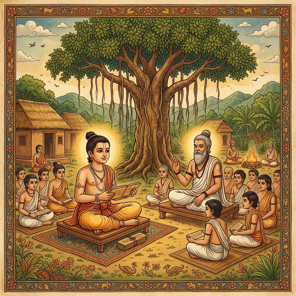 Young Manikandan in Gurukul